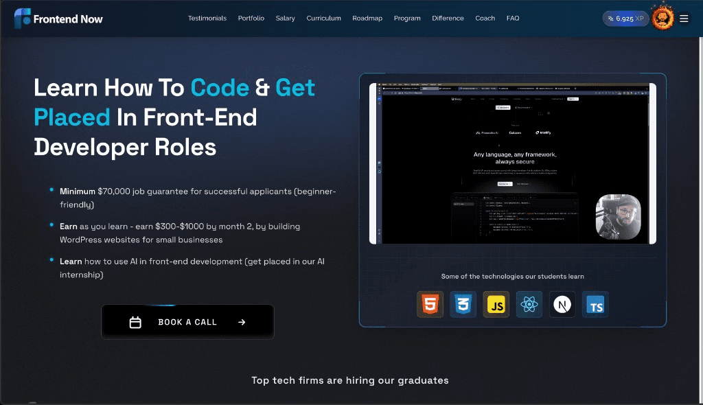 Preview of Front End Now — Career programs