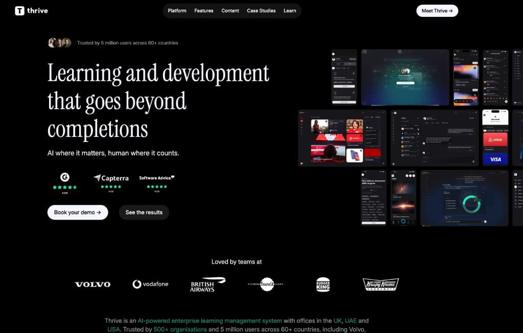 Preview of THRIVE LXP — Learning Platform